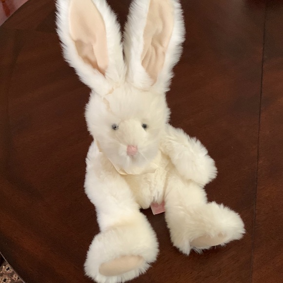Vintage Russ Berrie Plush Stuffed Animal Easter Bunny Rabbit Bendable Ears - Picture 1 of 8